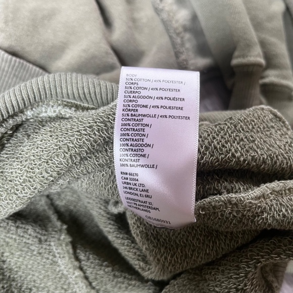 We The Free Camden Oversized Zip-Up Hoodie XS Olive Green EUC - Picture 7 of 12